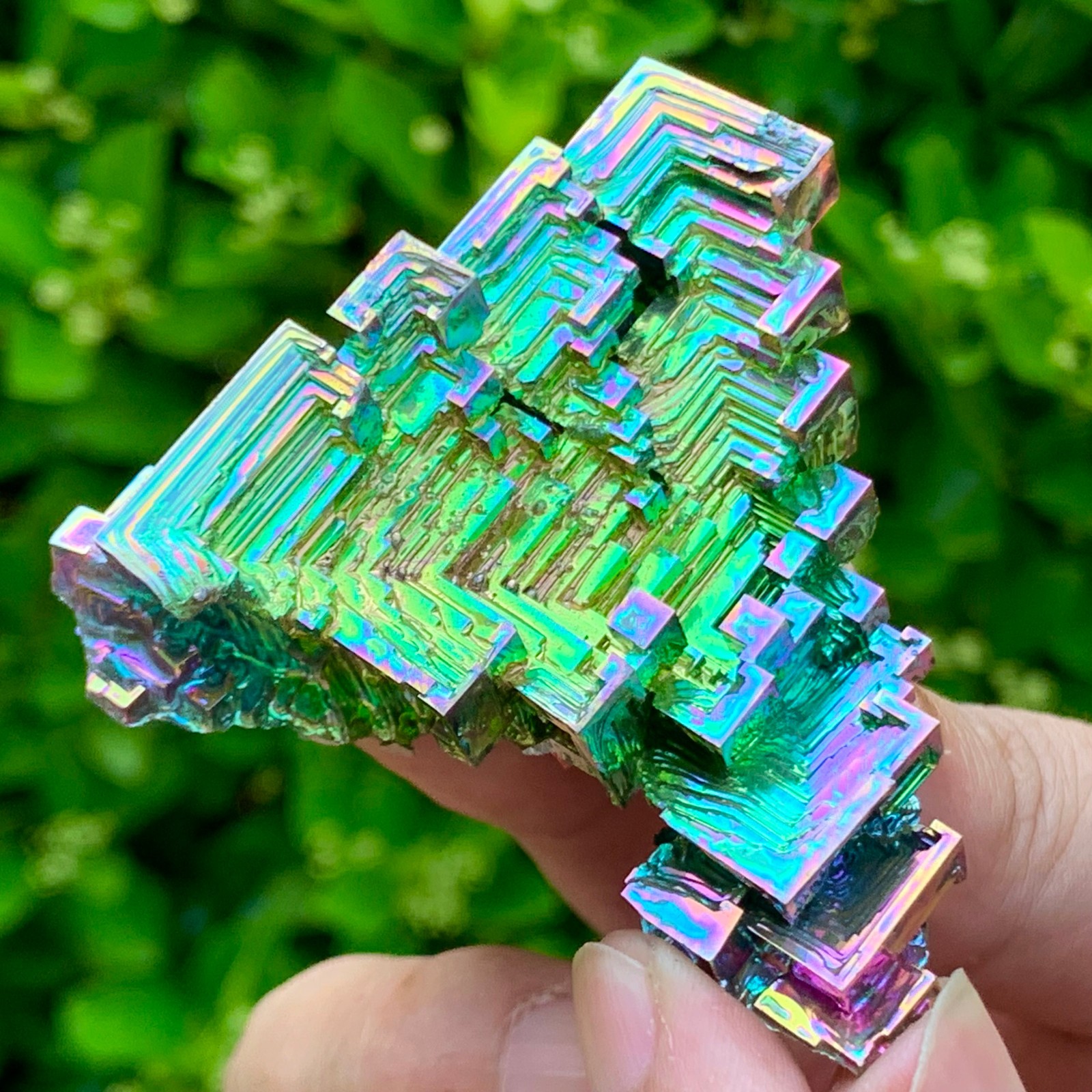 82G ram Bismuth rainbow crystal elementBi gemstone Mineral specimen healing