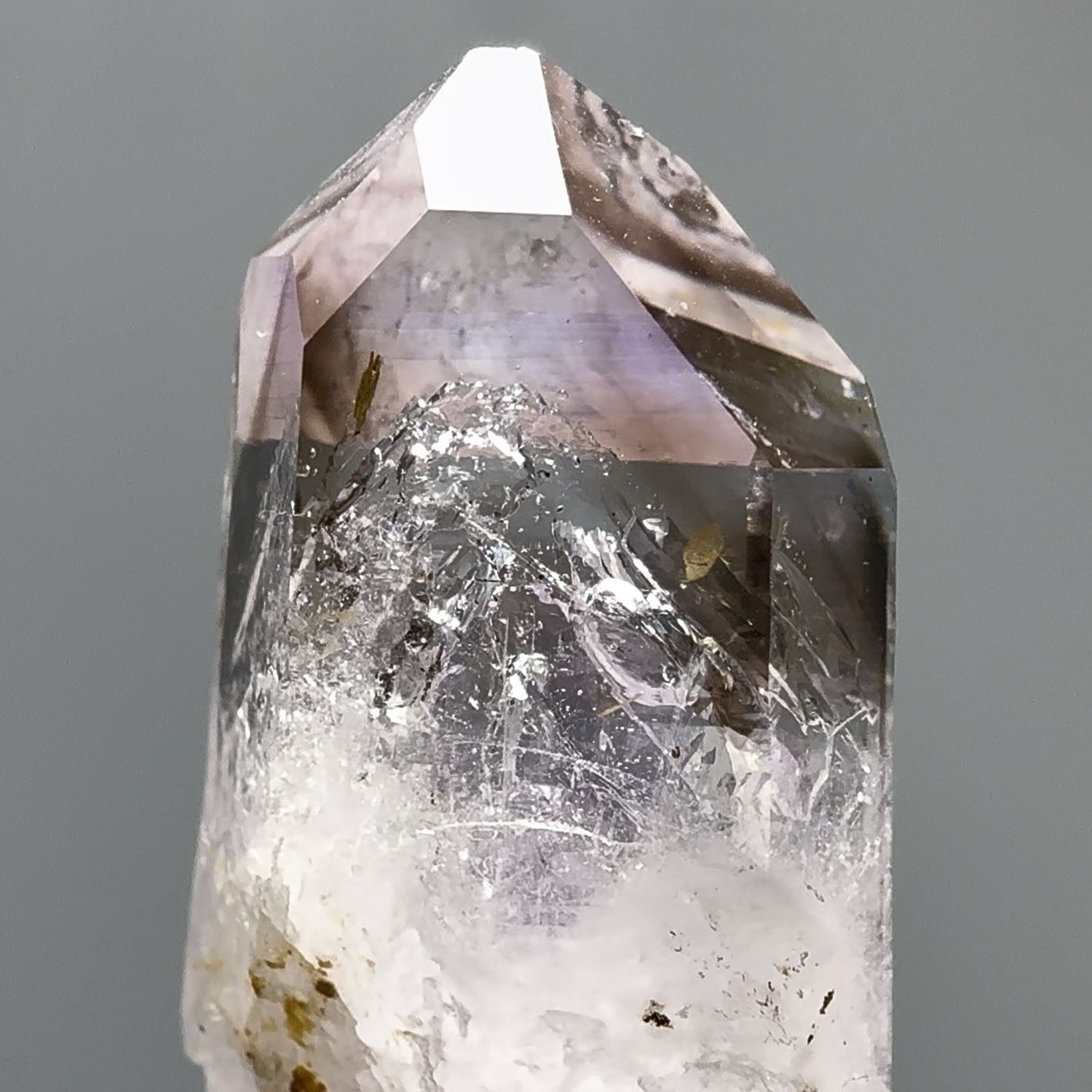 Huge Moving Bubble! Rare Golden Healer Brandberg Smoky Amethyst Enhydro Crystal