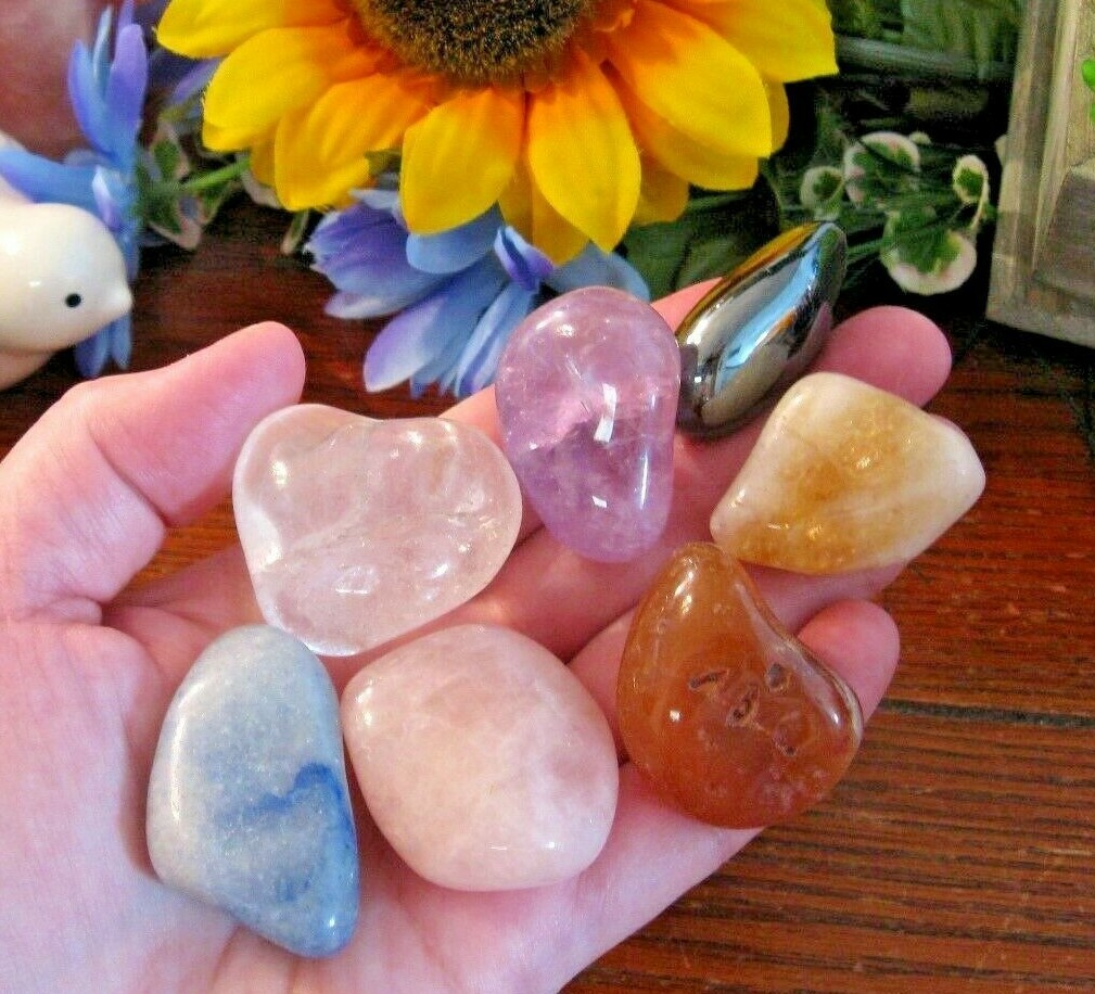 New Big Chunky Natural Chakra Crystal Healing Stones Gemstone Set of 7