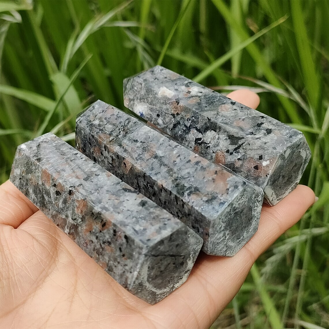 Natural Yooperlite Crystal Obelisk Tower Vibrant UV Reactive Quartz Collector