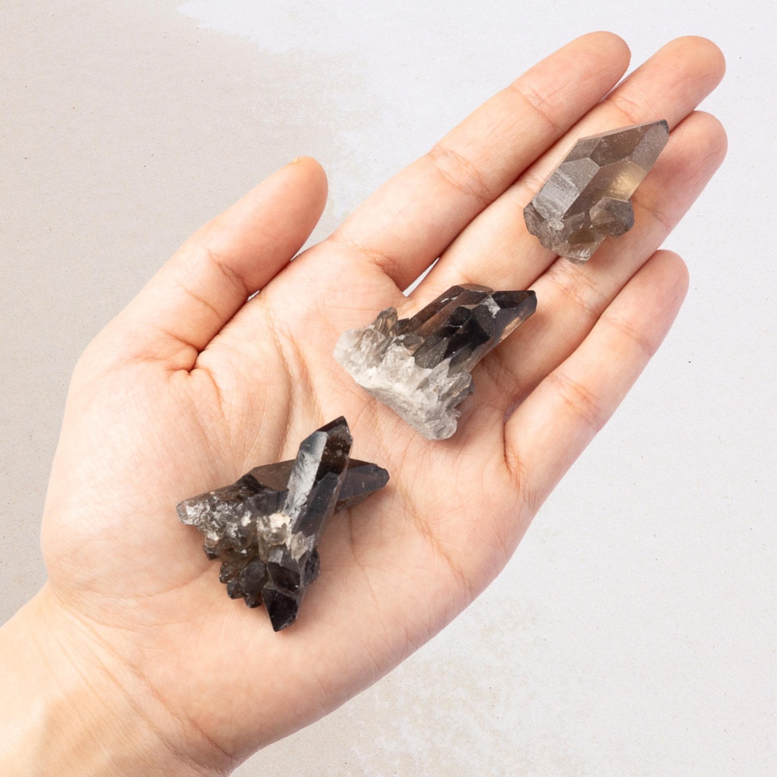 Smoky Quartz Cluster Natural Crystal Point Rough Quartz Specimen Gift Decor