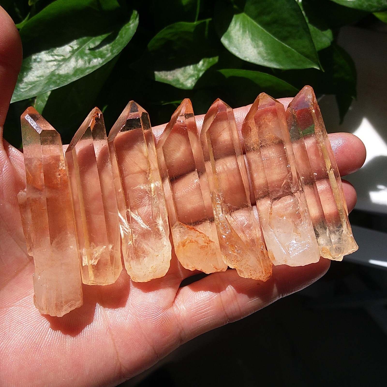 139g7pcs Natural Crystal Quartz Single Point wand Rough Original Specimens D745
