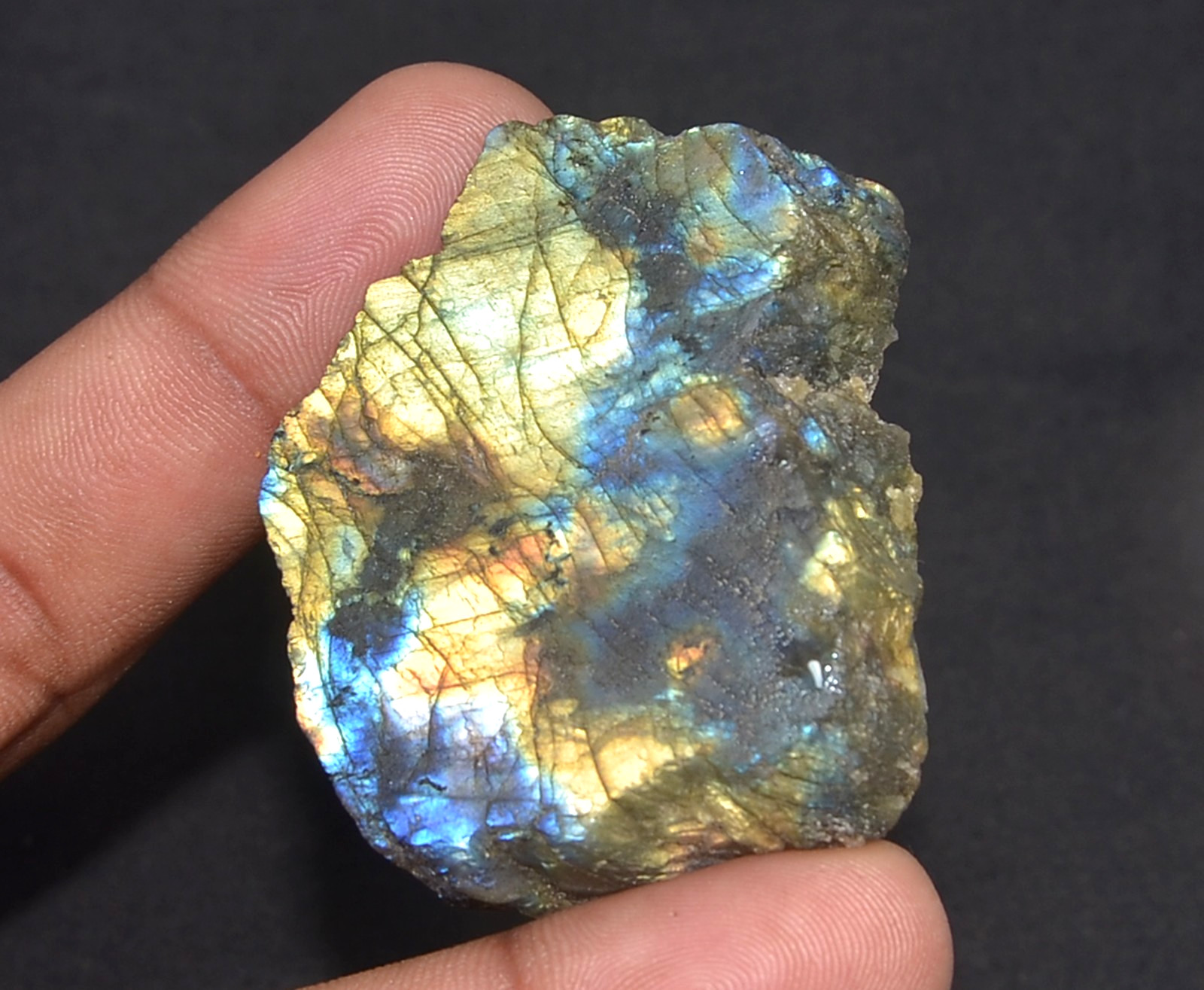 50mm Natural Labradorite Crystal gemstone rough original Specimen 31.54g