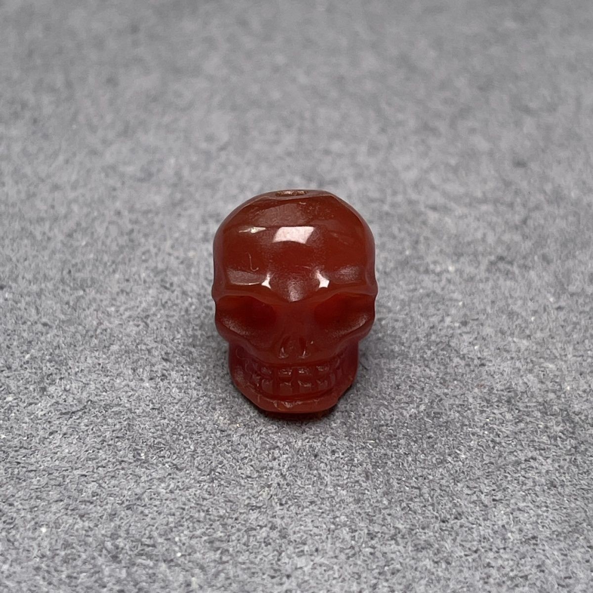 Red Agate Carved Skull Bead Spacer For Bodhi Star Moon Buddhist Jewelry Making