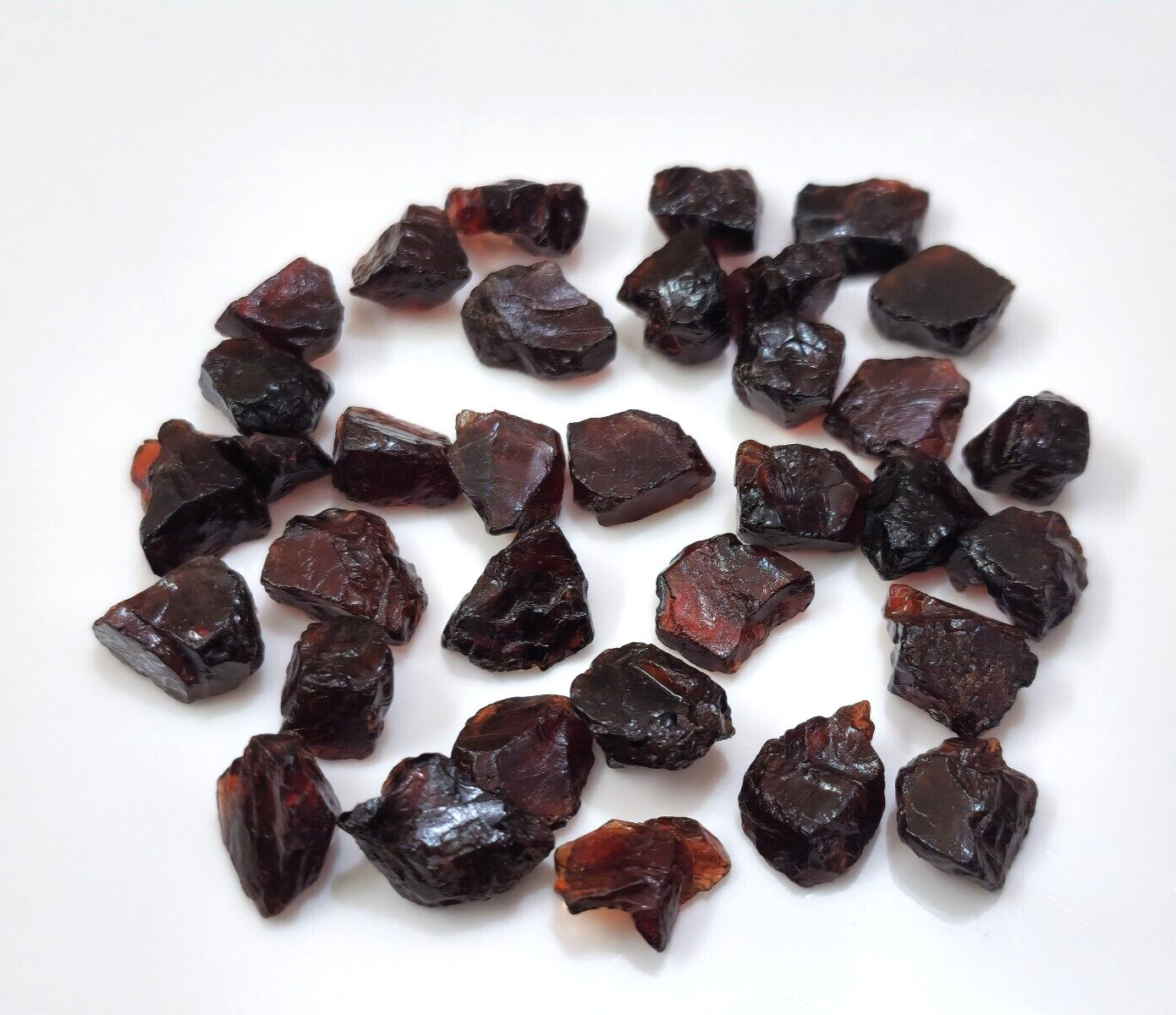 100% Natural Red Garnet 34 Pcs Raw Size 8-10 MM Red Garnet Gemstone For Jewelry