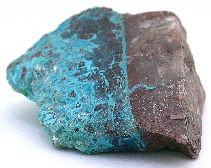 136 GRAM 4.9 OUNCE QUANTUM QUATTRO CHRYSOCOLLA 2 1/3 INCH SPECIMEN ROUGH CS101