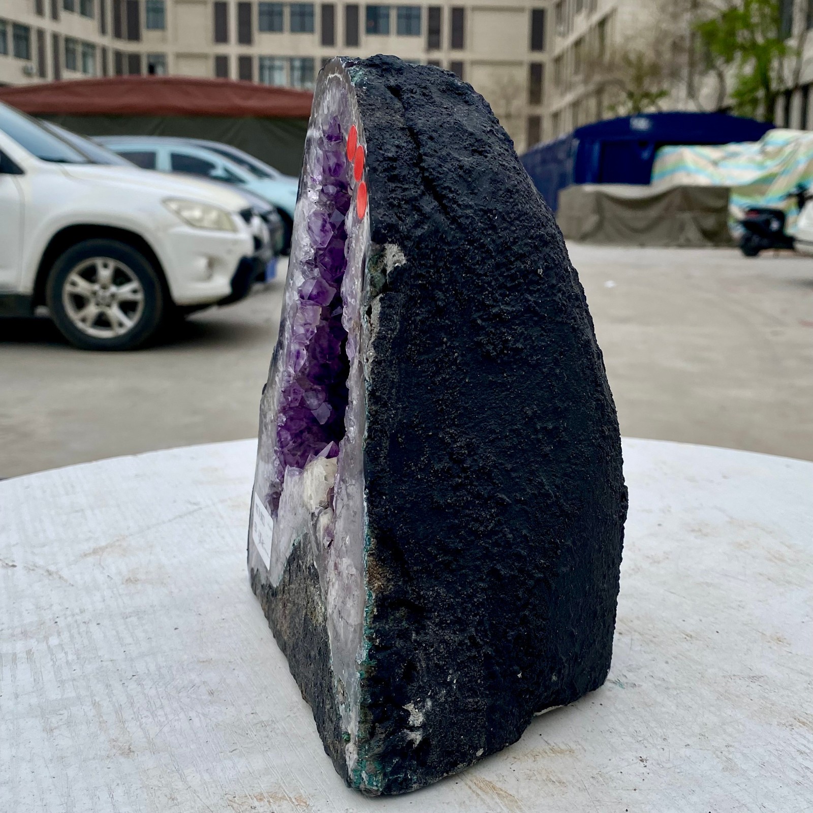 10LB Natural Amethyst Geode Quartz Crystal Cluster Cathedral Energy healing