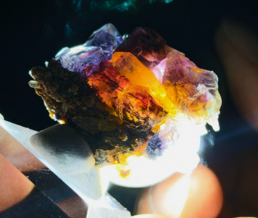 Fluorite with Clear Quartz Bismuthinite Stibnite, Boulangerite Yaogangxian Mine