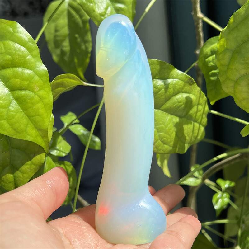4.4″ Opalite quartz carved Male Penis skull quartz crystal skull Figurines 1pc