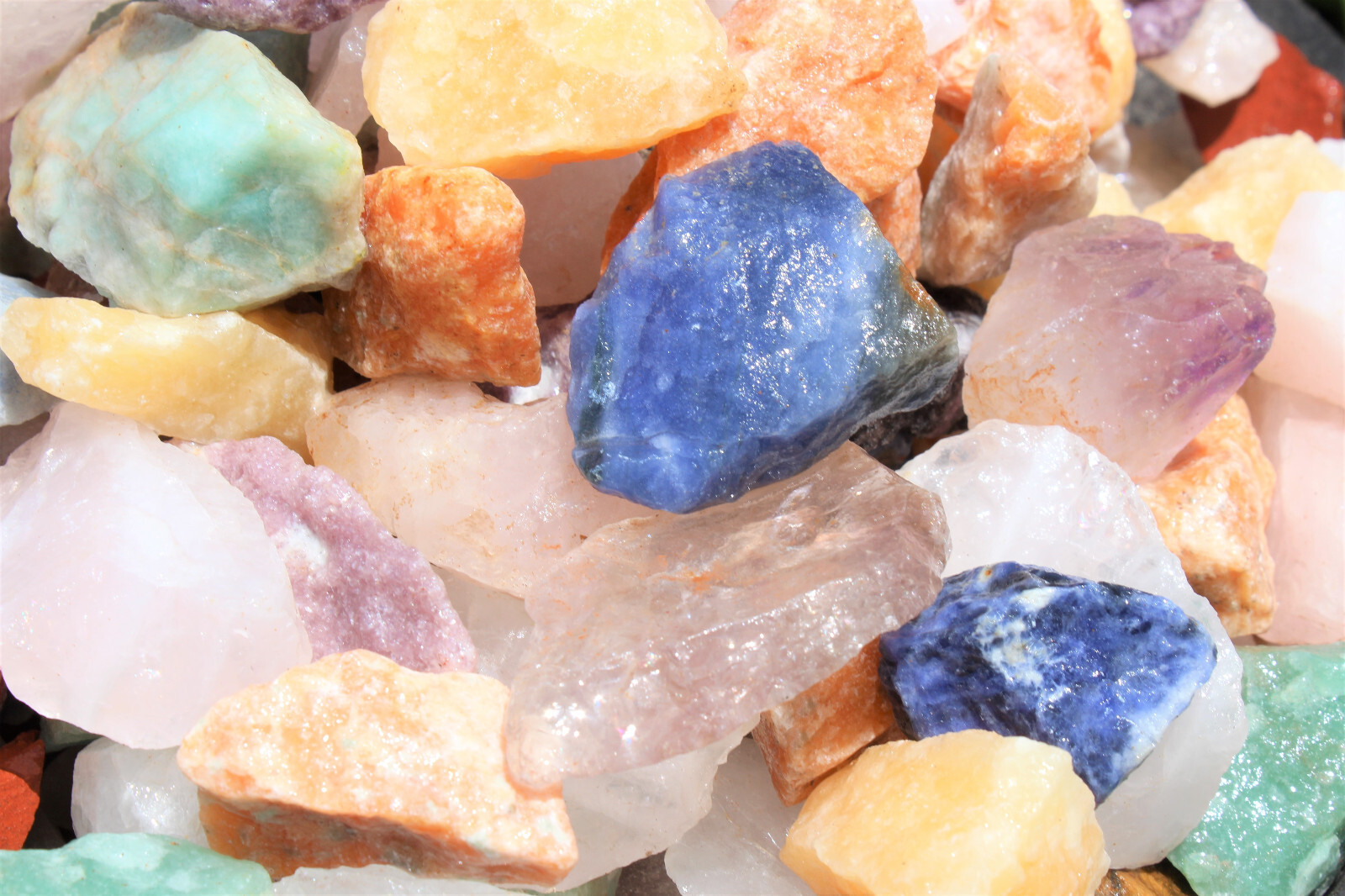Rough Brazil Mix Crystals: Wholesale Bulk Lots – Choose oz or lbs (Raw Stones)