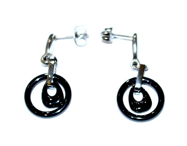 Ceramic earrings black Jewelry