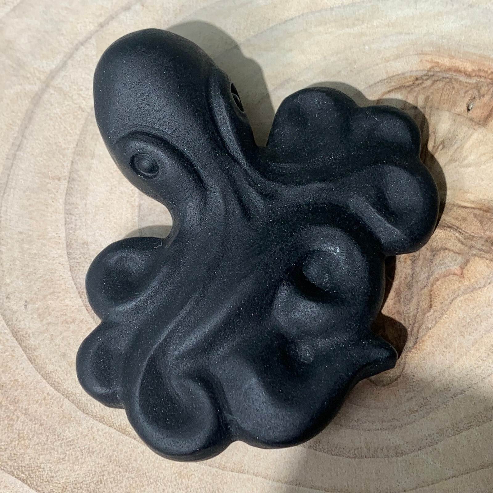 62G Natural Obsidian Stone Carved Octopus Quartz Crystal Carving Healing