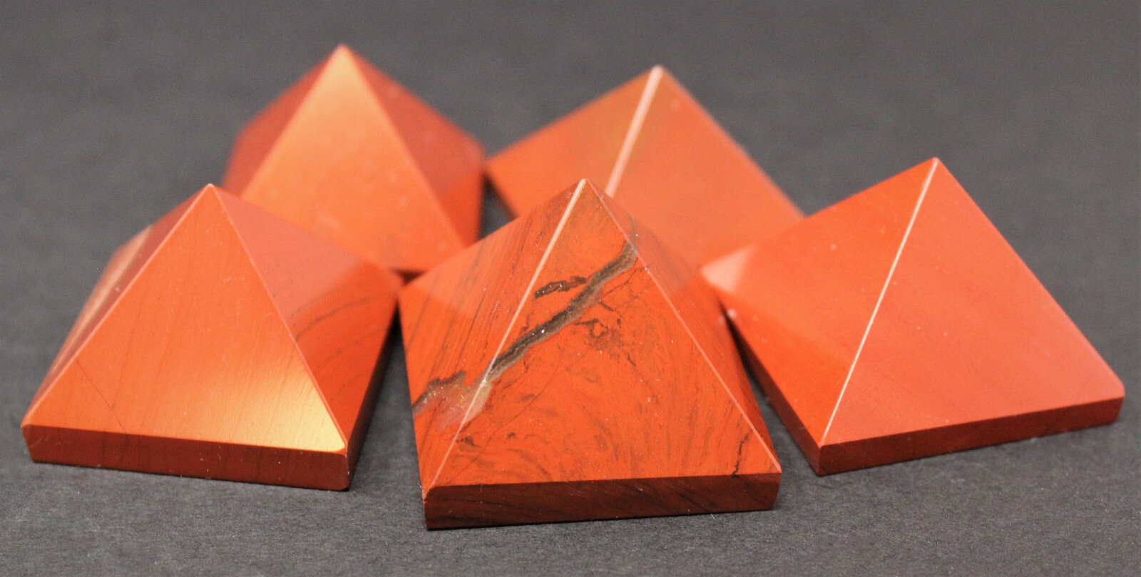 Red Jasper Crystal Pyramid, Medium 1″ – 1.25″ Gemstone Reiki Red Jasper Pyramid