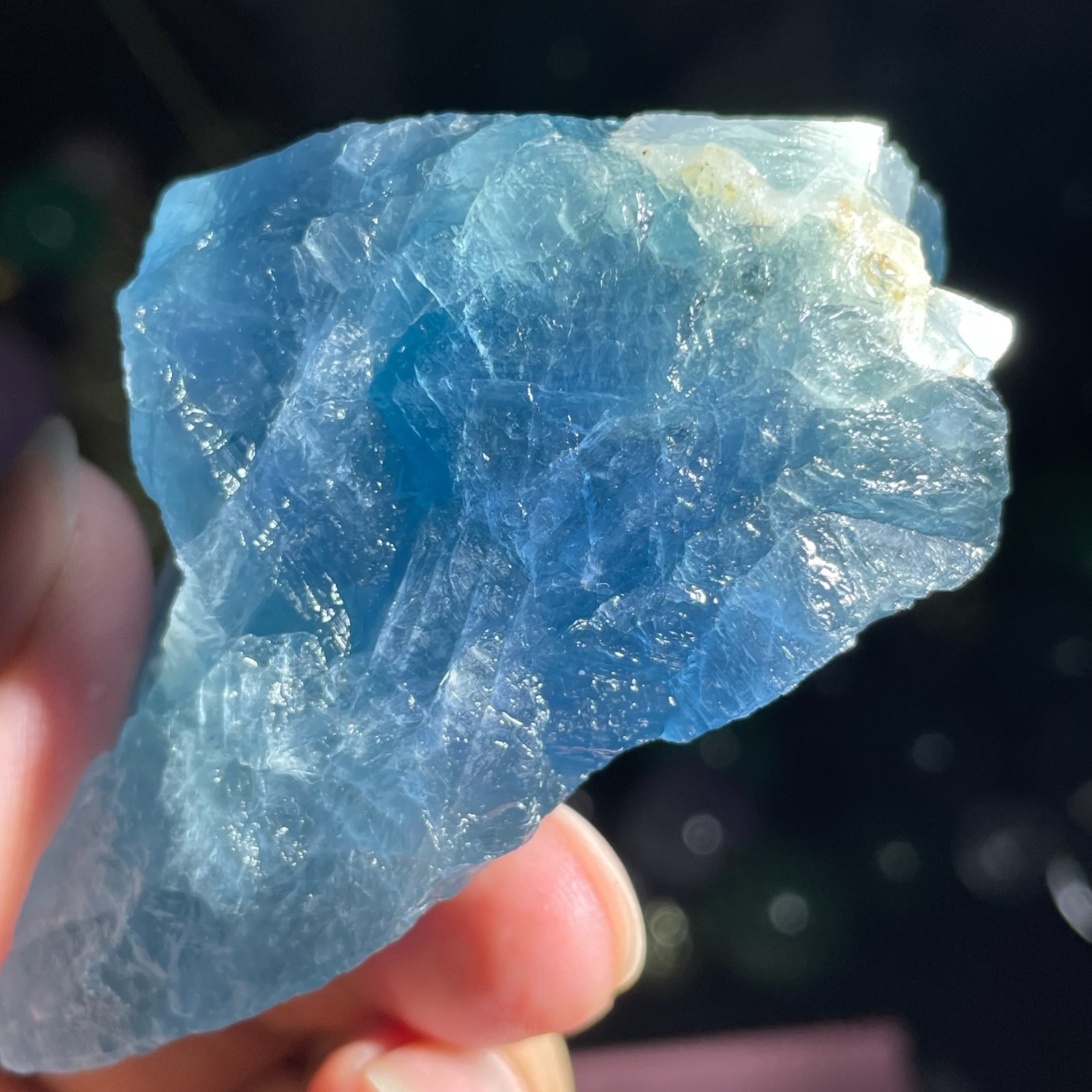 145g Natural Rough Dark Blue Fluorite Quartz Crystal Raw Stone Specimen Healing