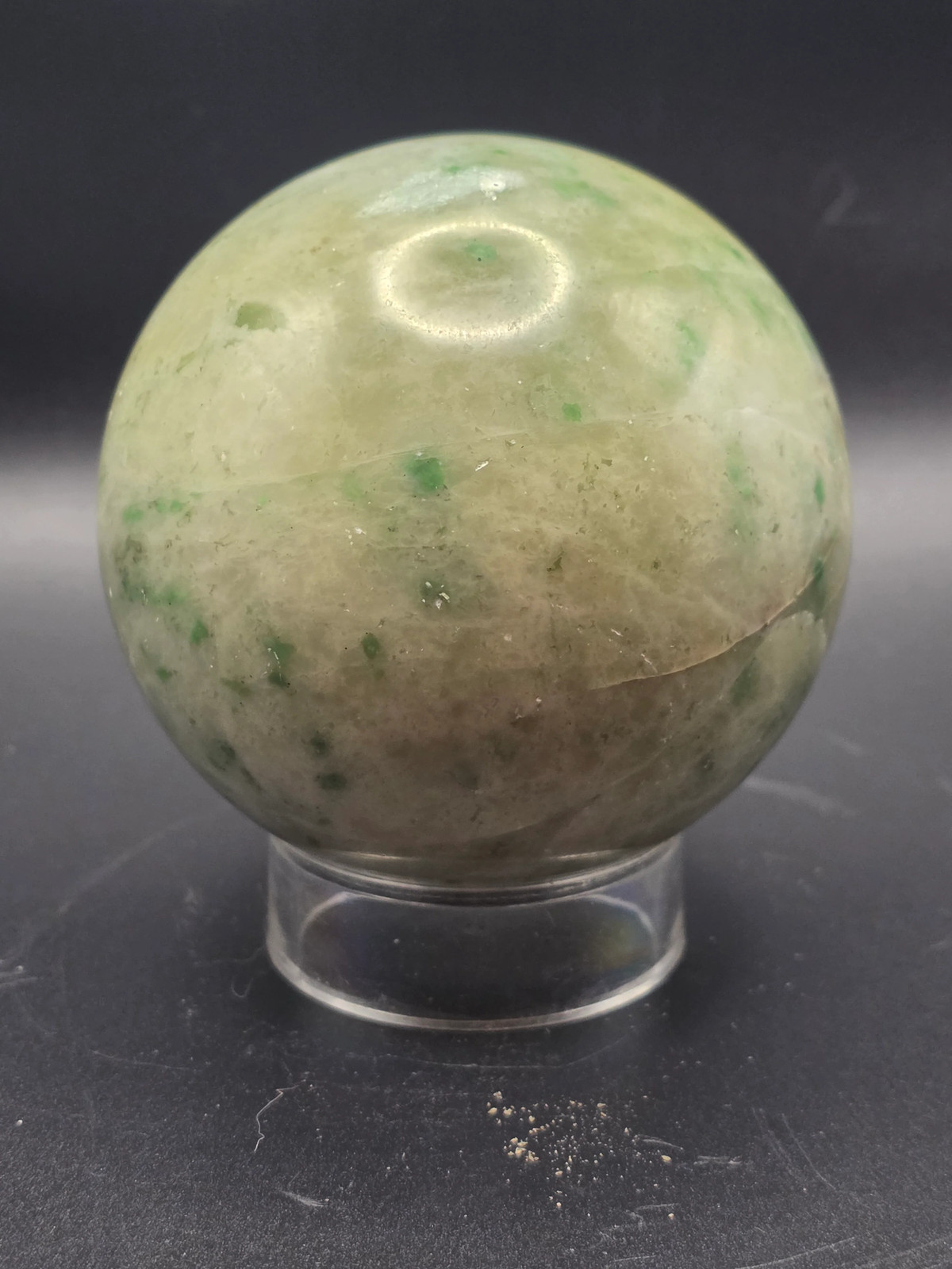 Hydrogrossular garnet sphere! 76.7mm, 3 inches, 1.12 pounds
