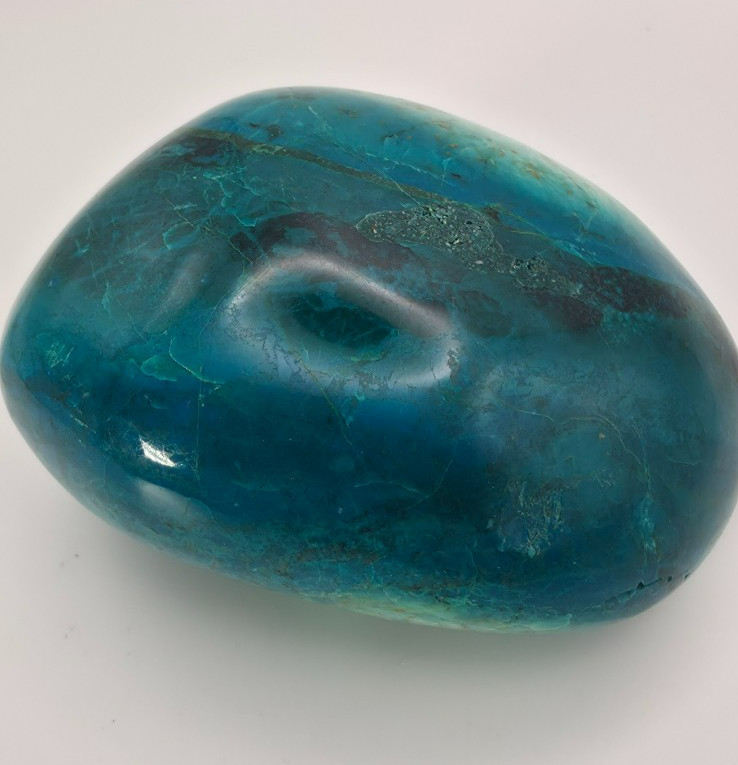 Natural Chrysocolla Palm Stone, Peru