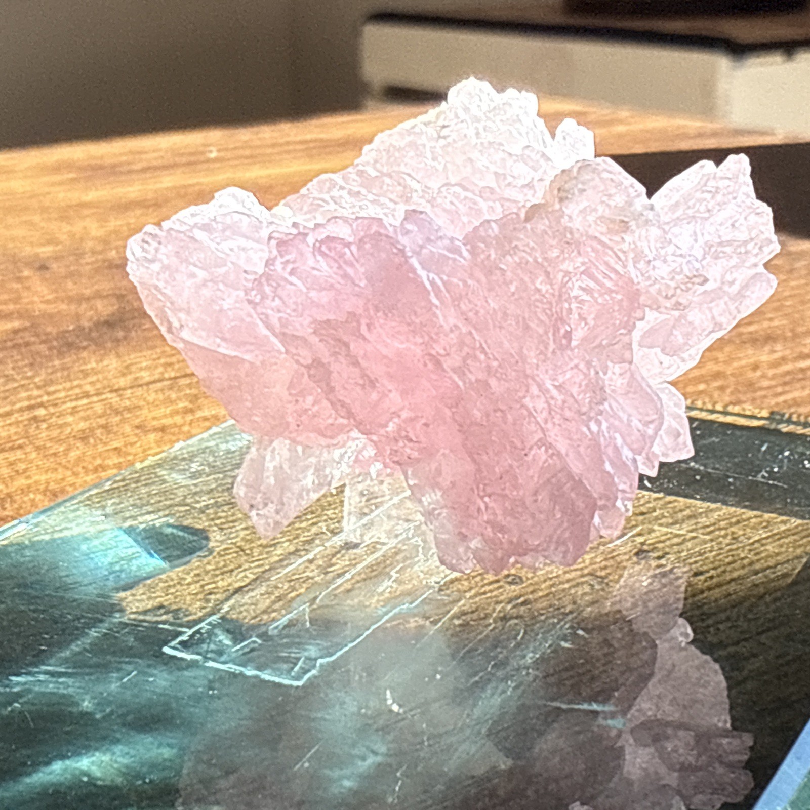 Crystalized Rose Quartz Cluster, Minas Gerais , Brazil, 34+ Grm, Natural, Old In
