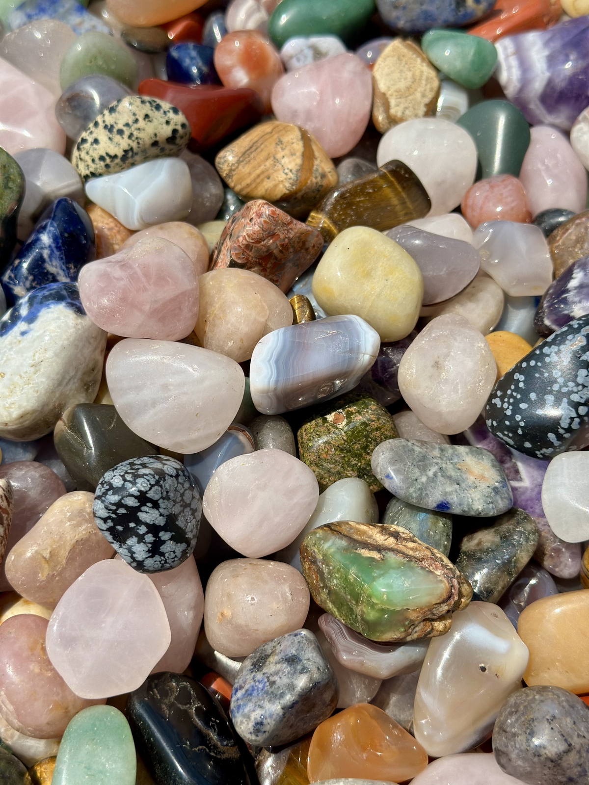 Mixed Gemstone Tumbled Stones (BULK) PolishedNatural Mixed Gemstones