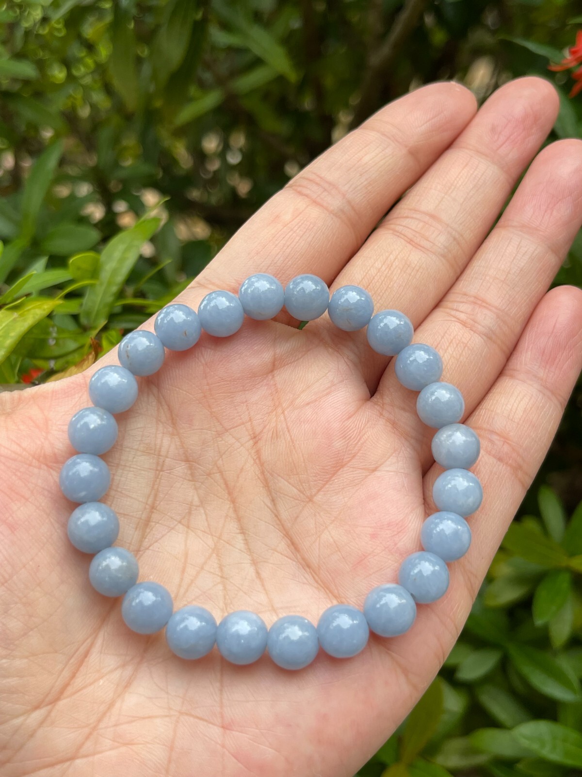 Grade A++ Angelite Crystal Bead Bracelet 8mm,Genuine Gemstone Bracelet,Bulk Lot