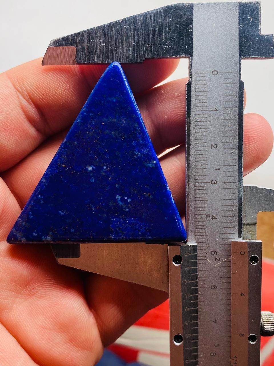 Lapis Lazuli Slice Triangle Royal Blue Natural Stone From Mine Mineral
