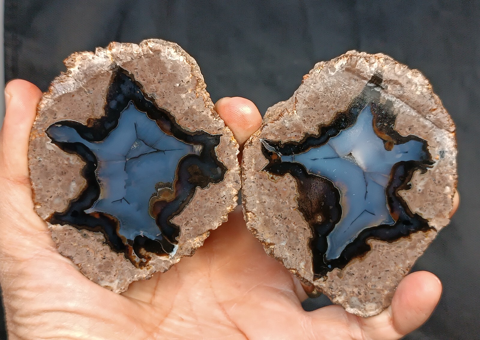 670g/1.48 lb turkish thunderegg agate stone rough, customs duty included