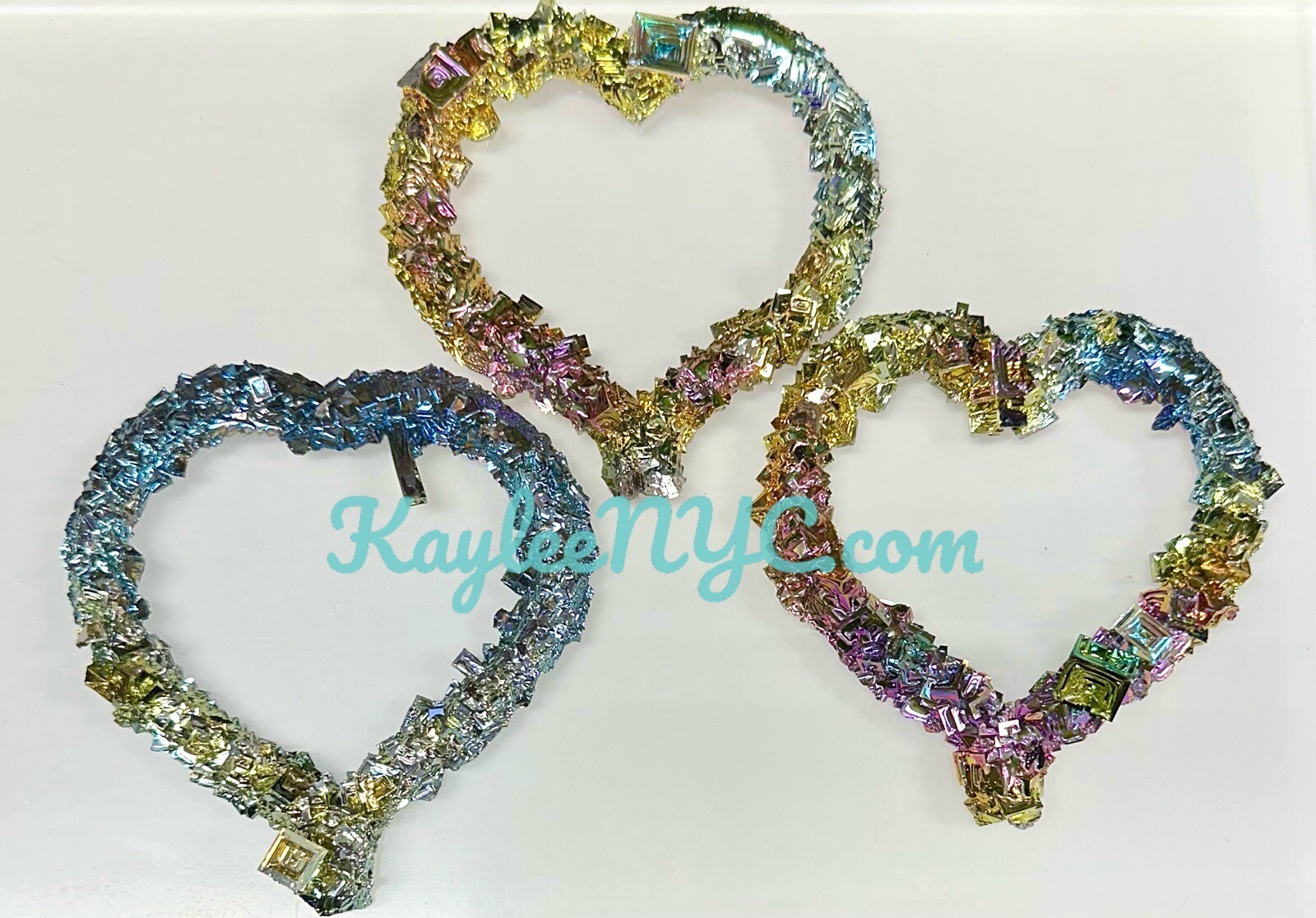 Wholesale Lot 3 Pcs Bismuth Heart Healing Energy