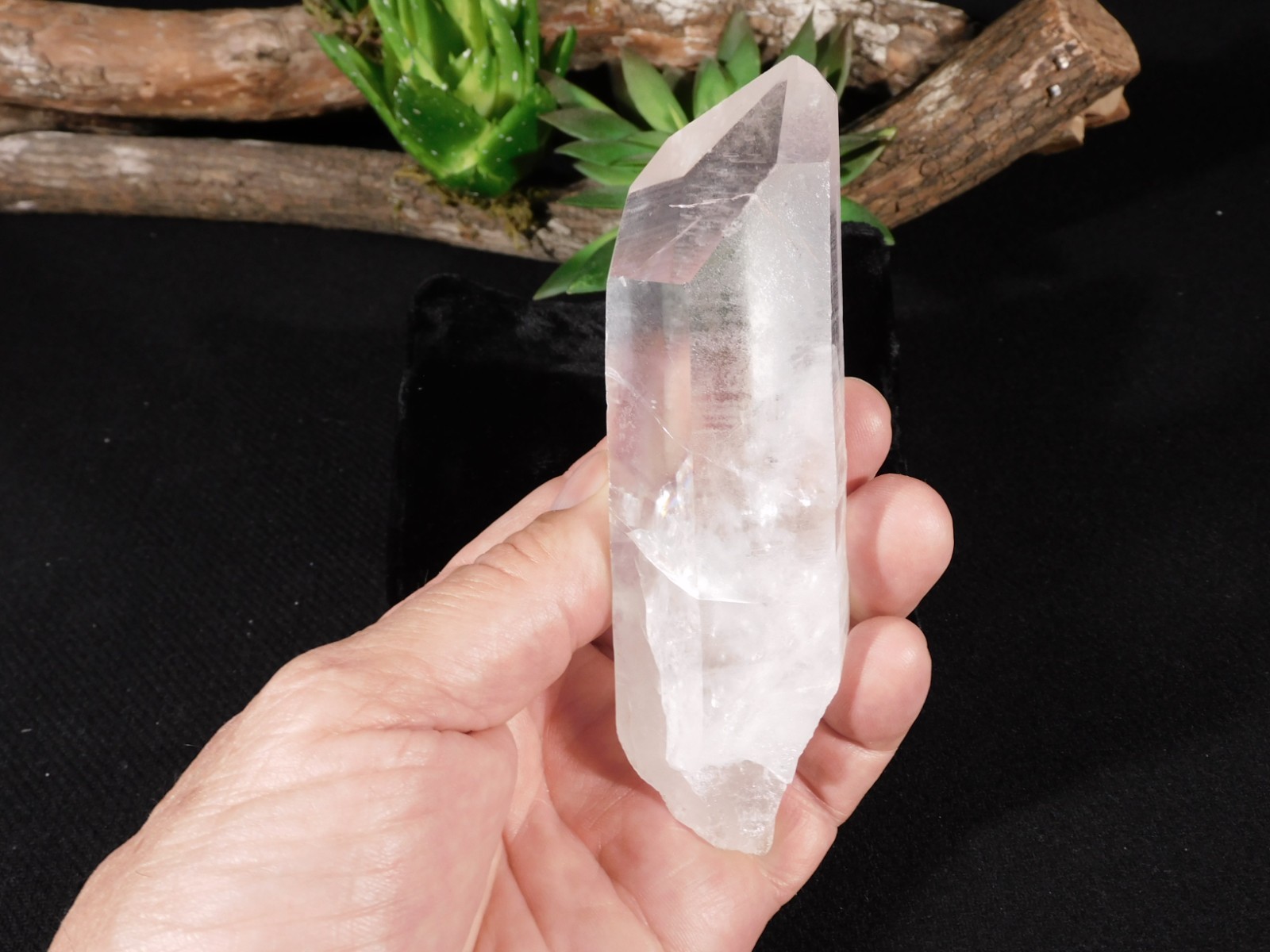 Larger! Semi TRANSLUCENT Quartz Crystal with RAINBOWS From Brazil 236gr
