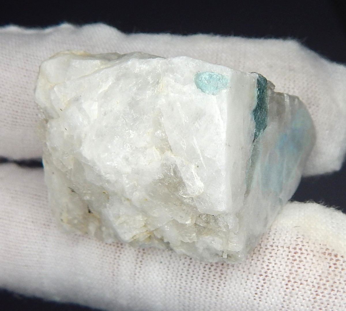 173g Lot Rainbow Moonstone with Adularescence Tourmaline Hematite Natural Mined