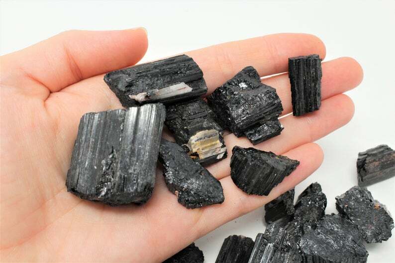 Raw Black Tourmaline, A Grade Quality, Natural Healing Crystals