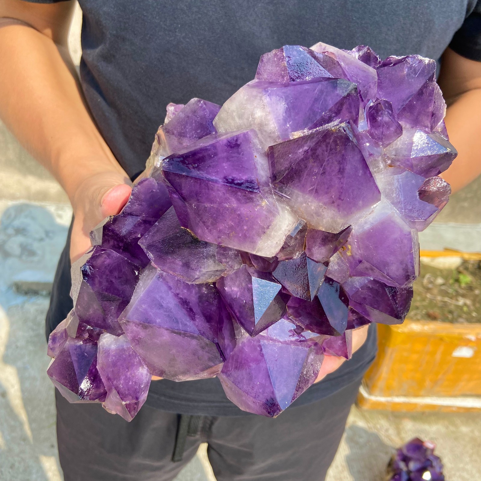 12.6lb Natural Amethyst geode quartz cluster crystal specimen Healing