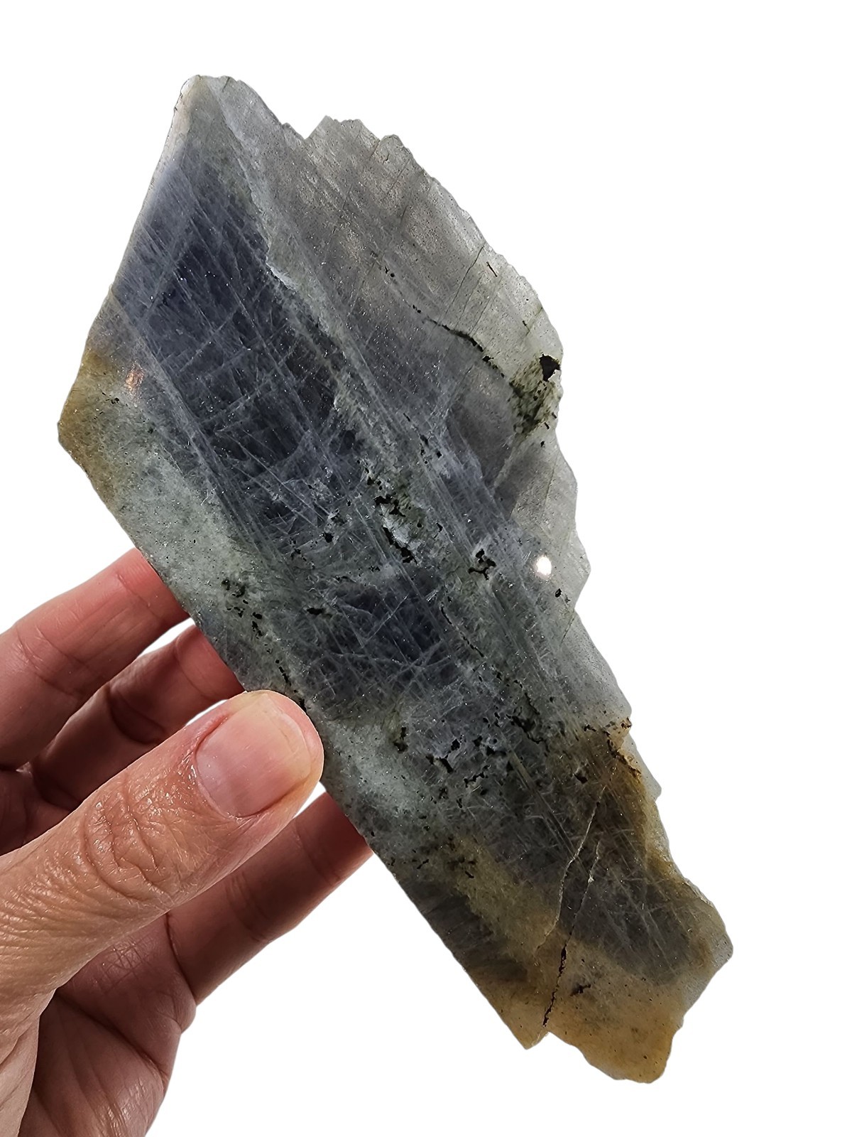 Labradorite Polished Face Rough Madagascar 204.3 grams.