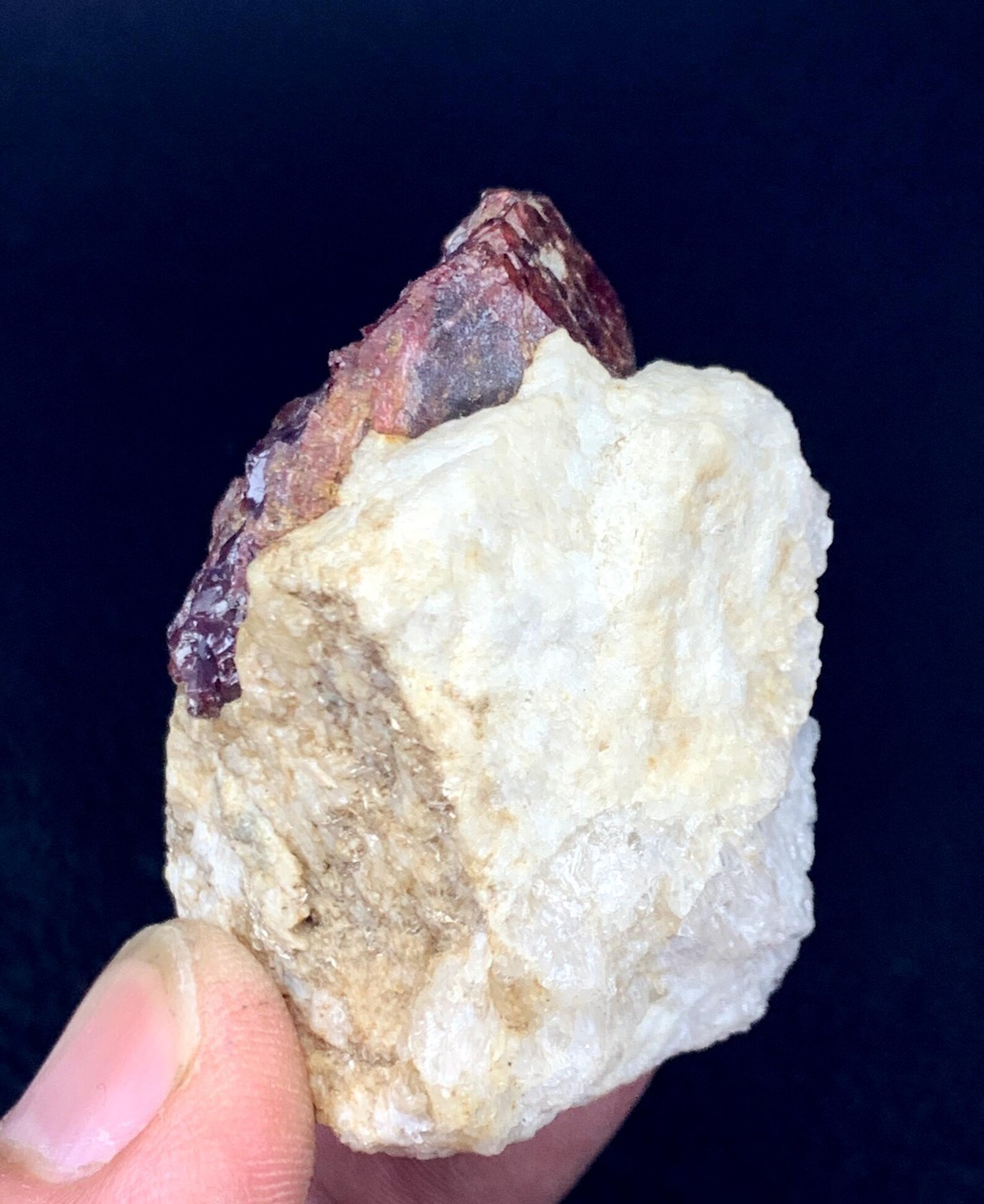 Natural Red color Rare Garnet, Raw Crystal from Pakistan 76 gram from Pakistan