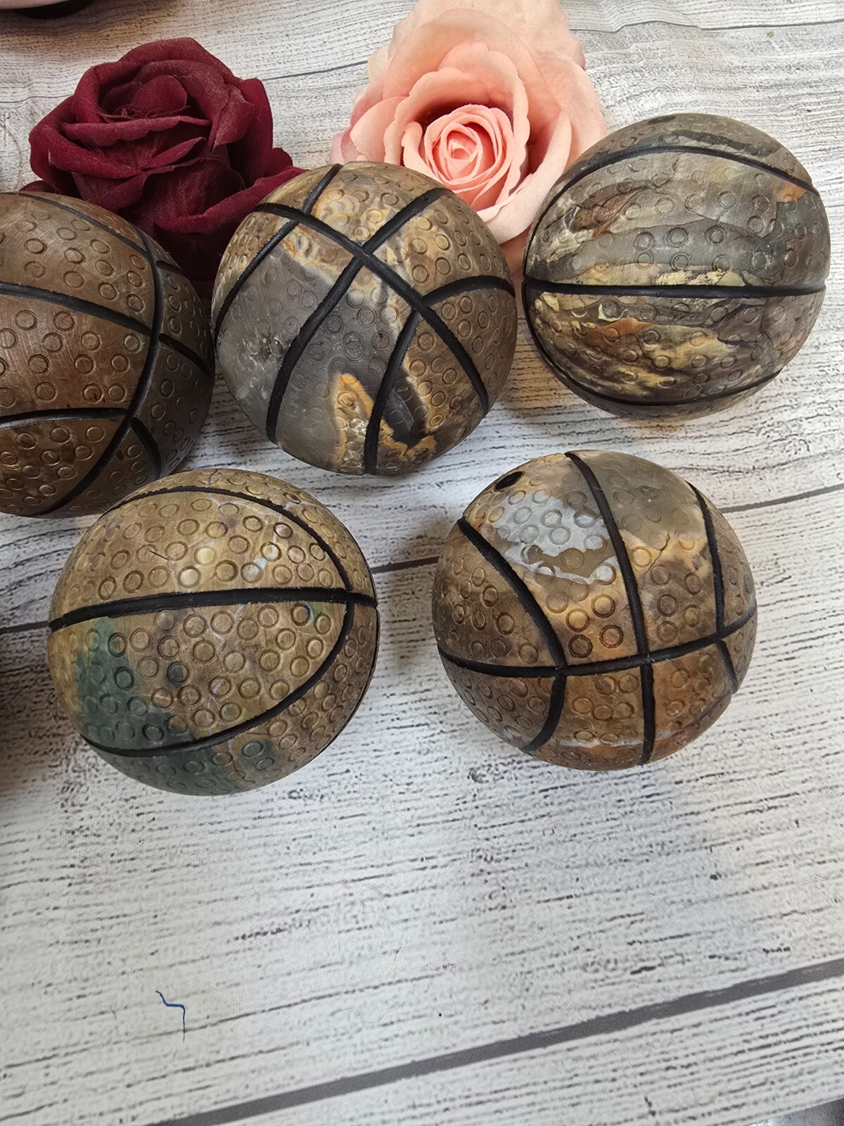 Large Agate Basketball Crystal Sphere 69-80mm Unique Crystal Collectable Natural