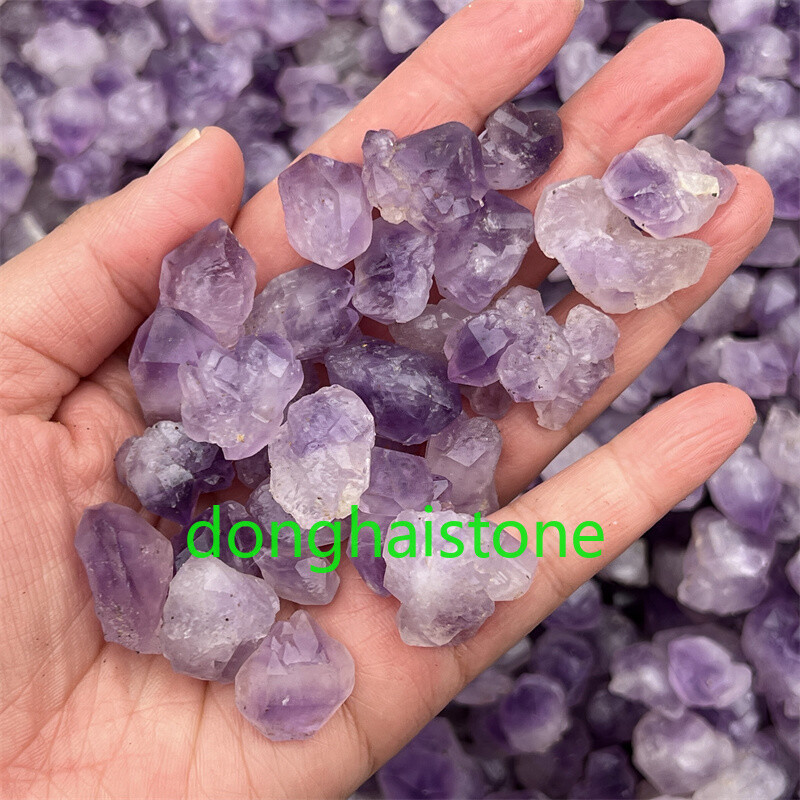 Natural Amethyst Rough Quartz Crystal Mineral Specimens Reiki Healing 8-12pcs