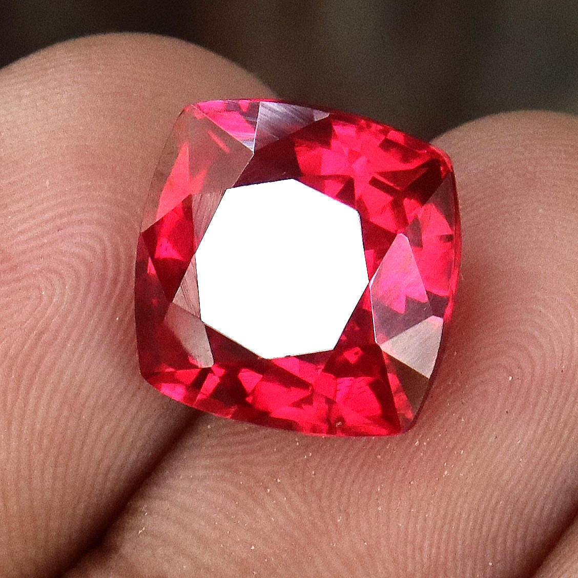 Natural Red Ruby 9.35 CT Cushion Cut Certified Loose Gemstone