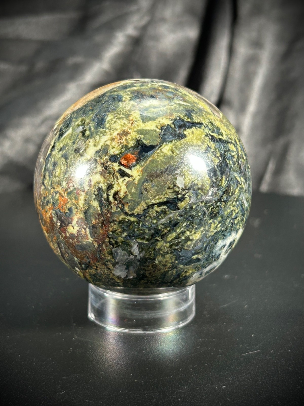 2.45″ Pietersite Sphere With Acrylic Stand 13.1oz (372 grams)