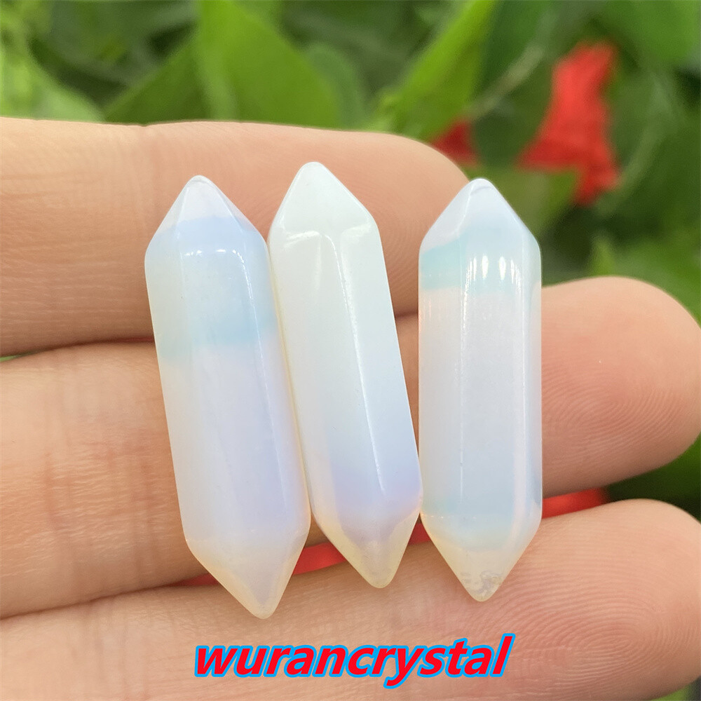 A+ Obelisk Opalite Quartz crystal skull Wand Double Point Healing DIY gift 10pcs