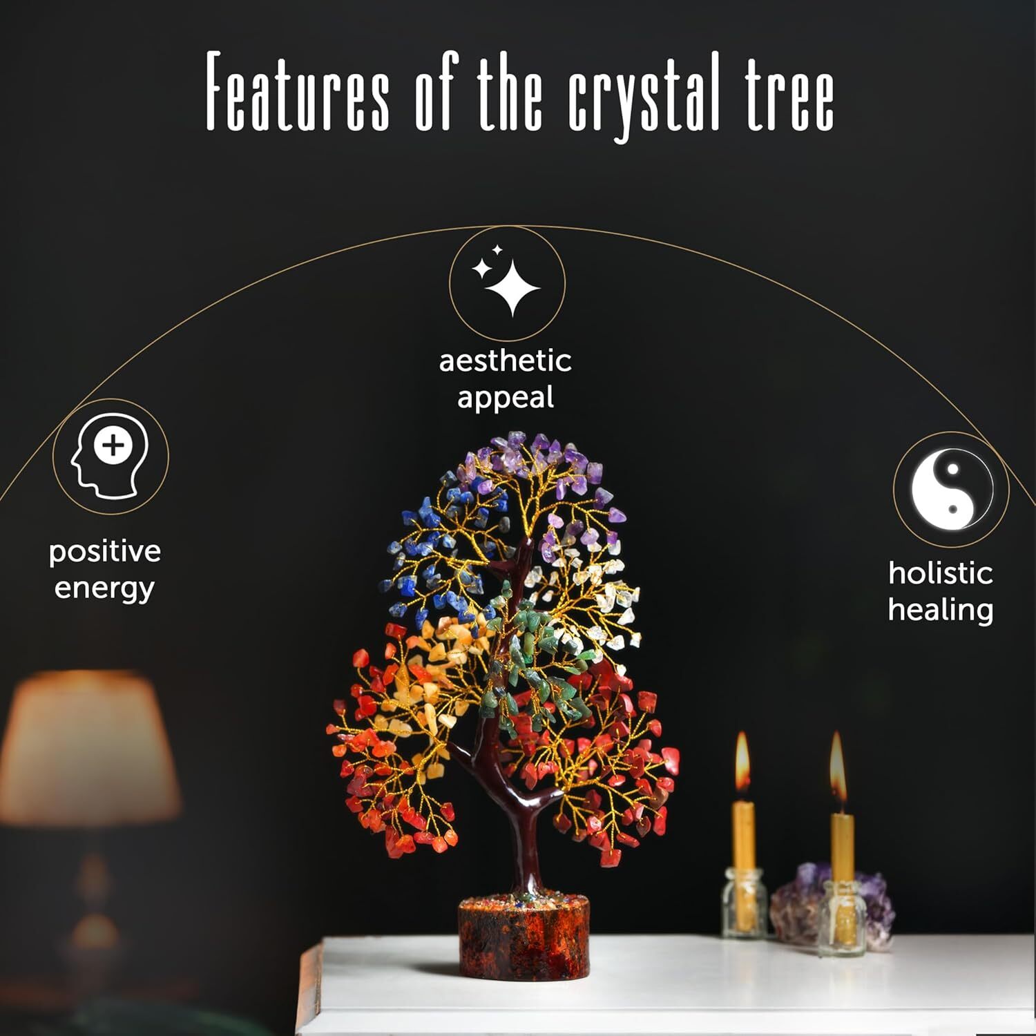 Tree of Life,Crystals and Healing Stones,Birthday Gifts for Women-Crystal Tree