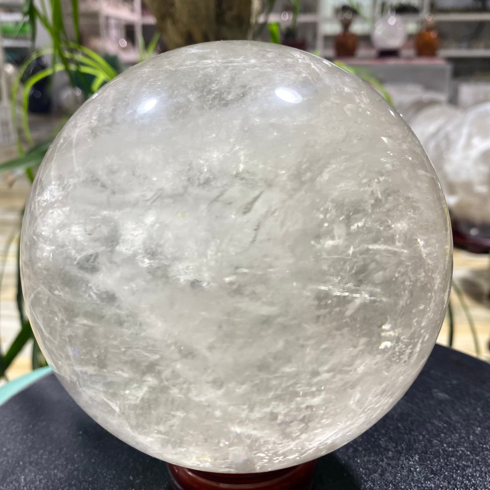 6.63LB Naturalwhite crystal transparent quartz crystal ball Reiki repair