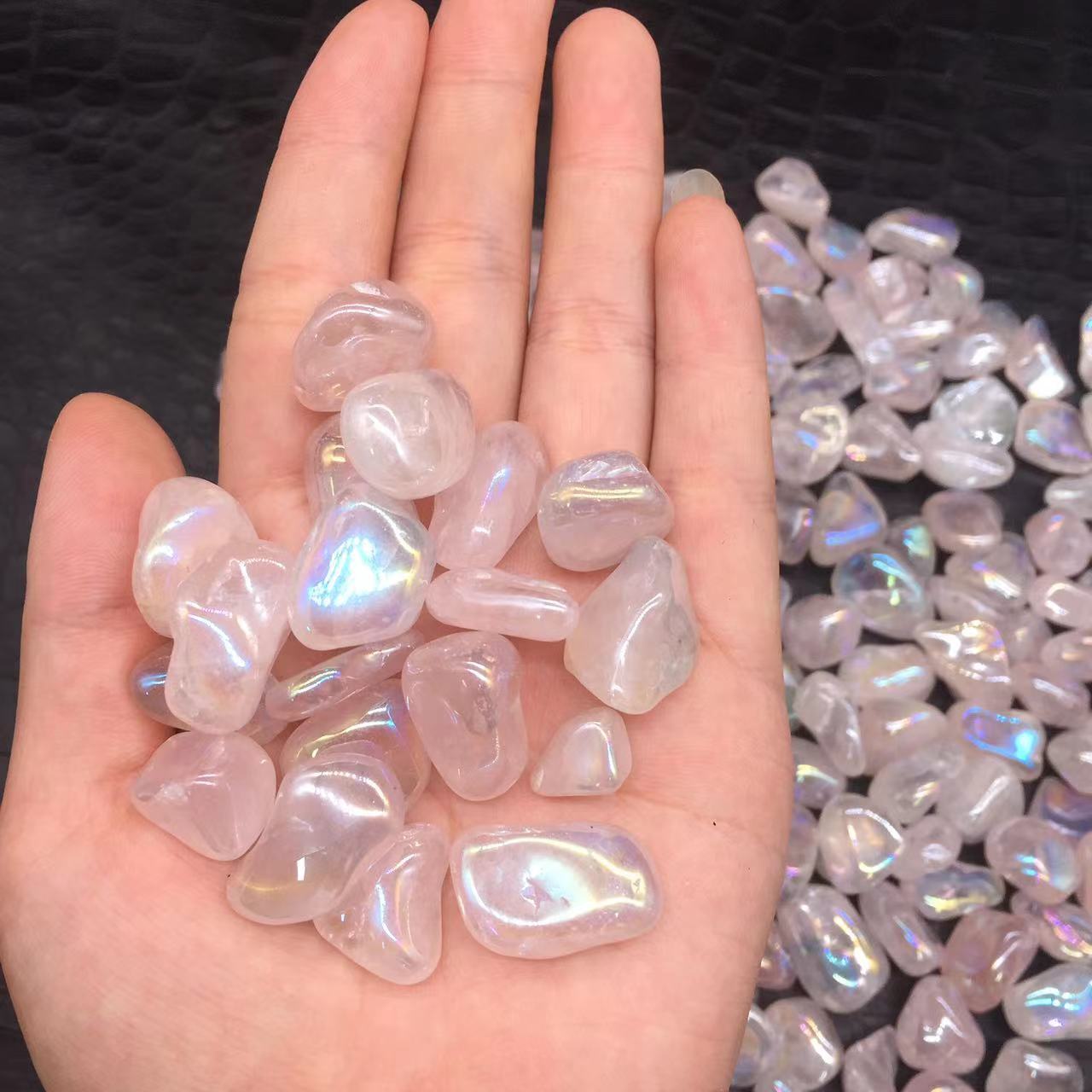 Angel Aura Natural Pink/Rose Quartz Crystal Tumbled Stone Healing Decorate 100g