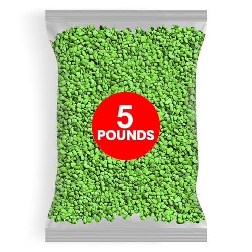 Hygloss Products Craft Rocks Mini Stones Art Projects Bag O Gravel Neon Green 5