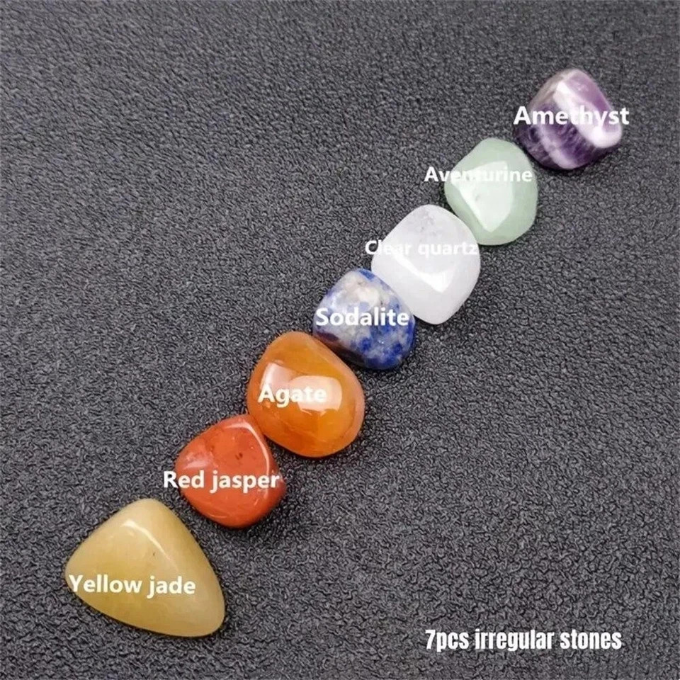 14pcs Chakra Healing Crystals Set Pointed Quartz Stones Meditation Home Decor
