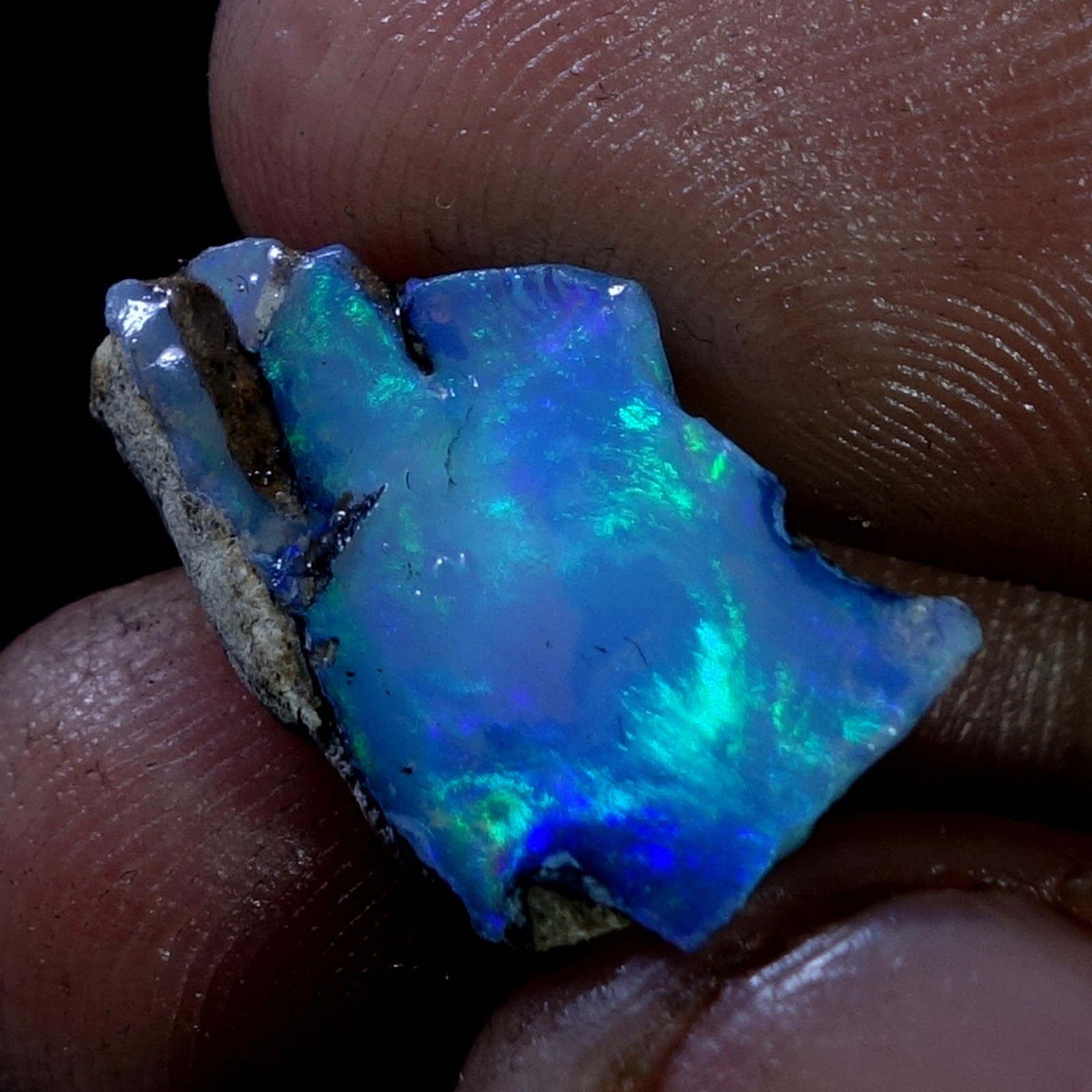 AA+ Ethiopian Dry Opal Rough Entreated Welo Opal Multi Fire Color Flash 06.50Cts