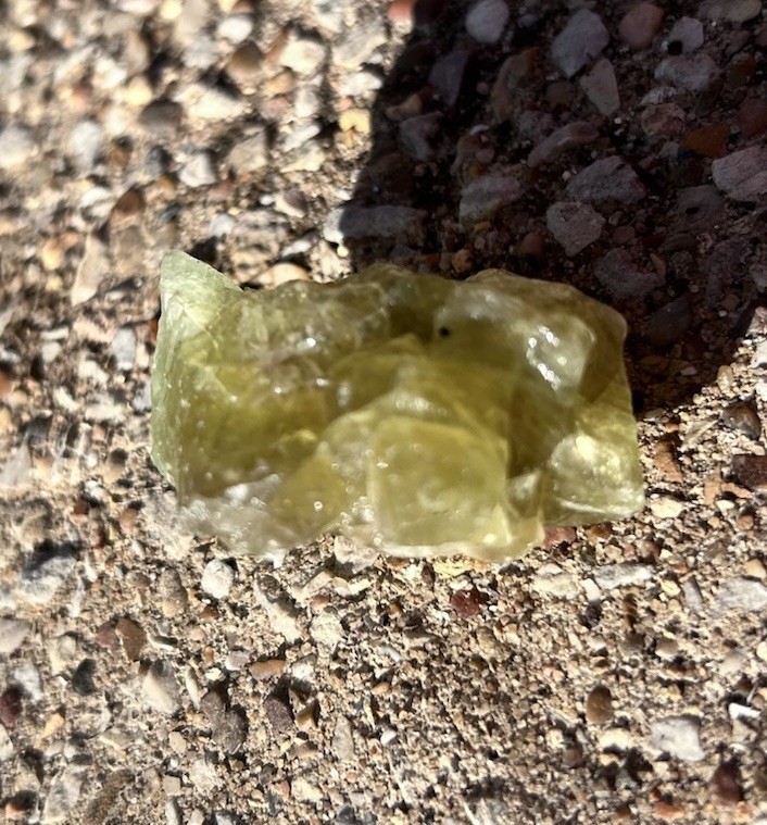 Green Calcite Specimen Translucent Mineral Rough Cut Stone 56 grams 2.5 in.