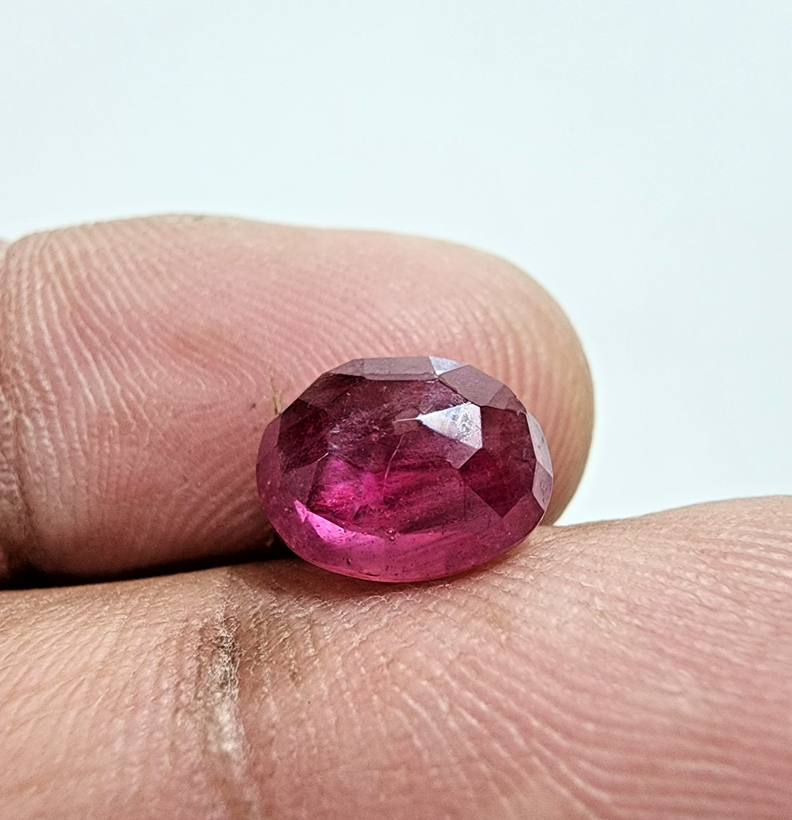 4.45 Crt Blood Red Ruby Faceted Oval Cut 11X8X4 MM Gemstone Jewelry For Ring