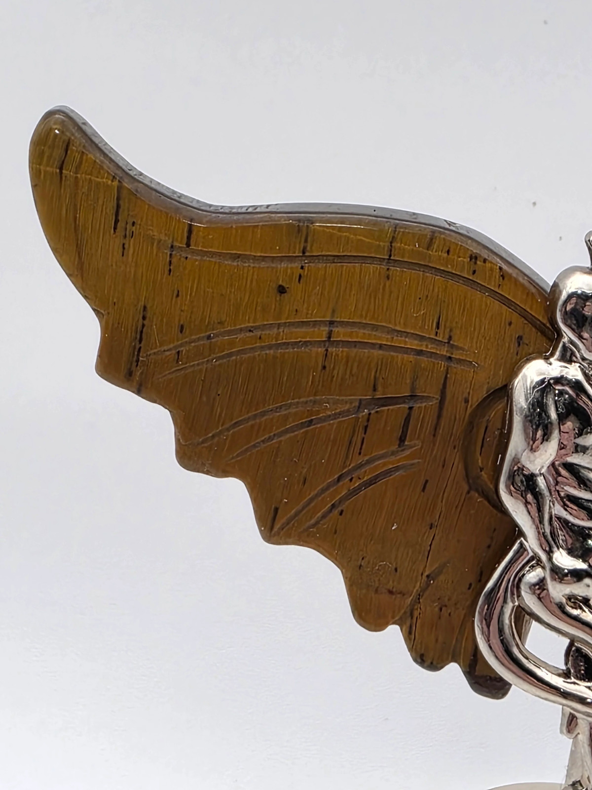 💜 Tiger’s Eye and Amethyst Forbidden Love Mini Wings — Divine Calm (2.5″)
