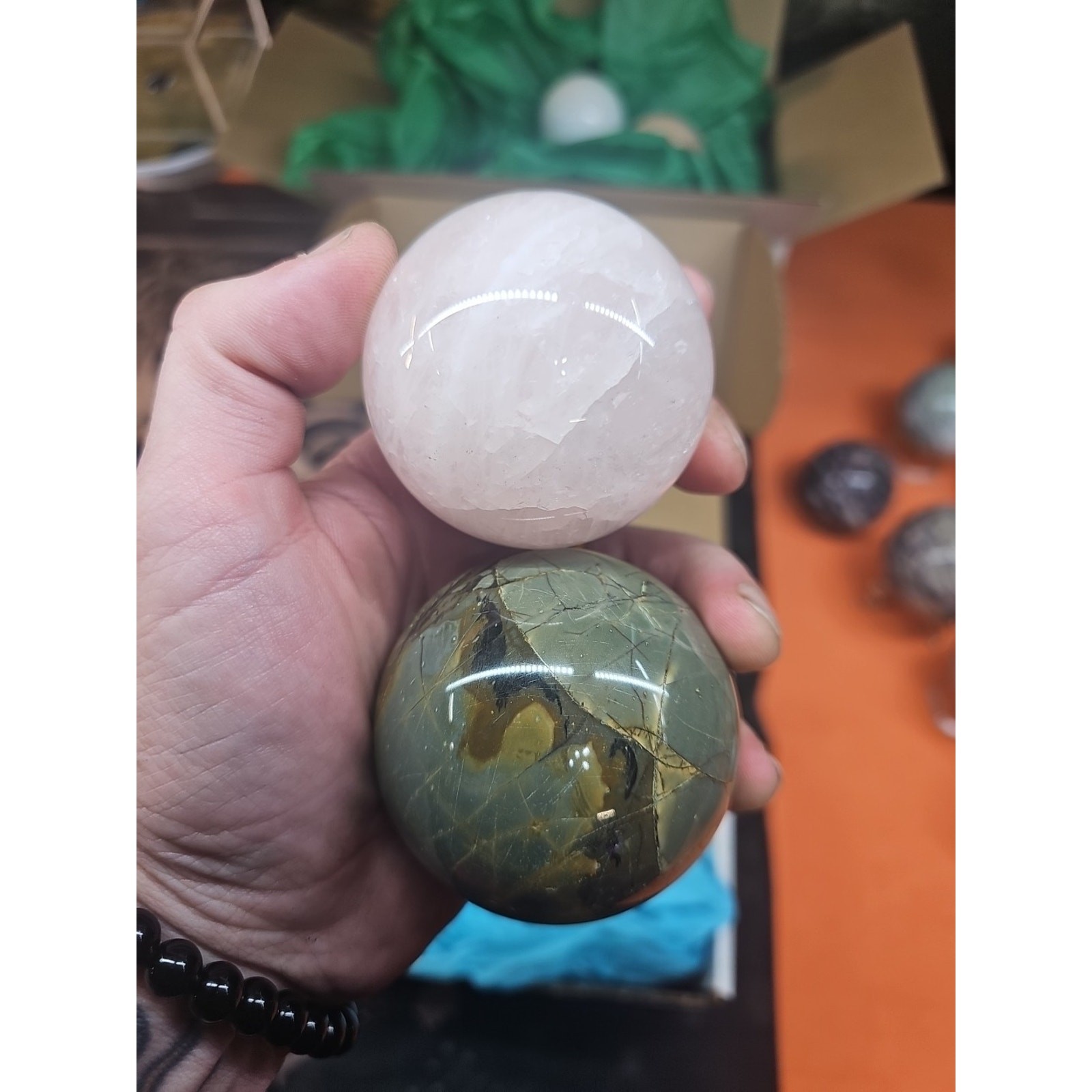 Ocean Jasper Spheres 60mm+ Set Of 2 Random Selection W/stands – CrystalCloud Com