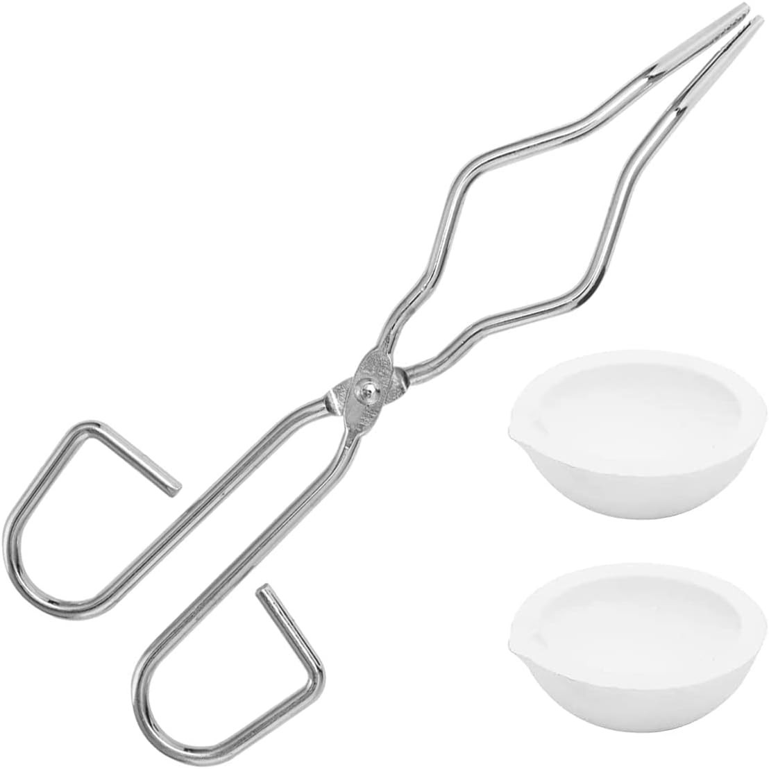 LTKJ 2pcs Smelting Bowl Dish 150g Crucible Melting gold-silver + 25cm Crucibl…