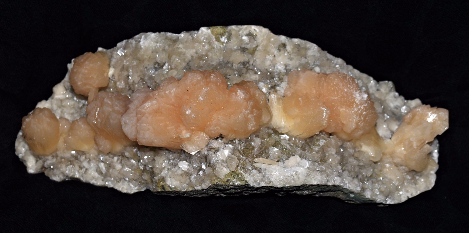 Orange Stilbite with heulandite specimen RARE 31 x11.5cm (No Amethtyst, Citrine)