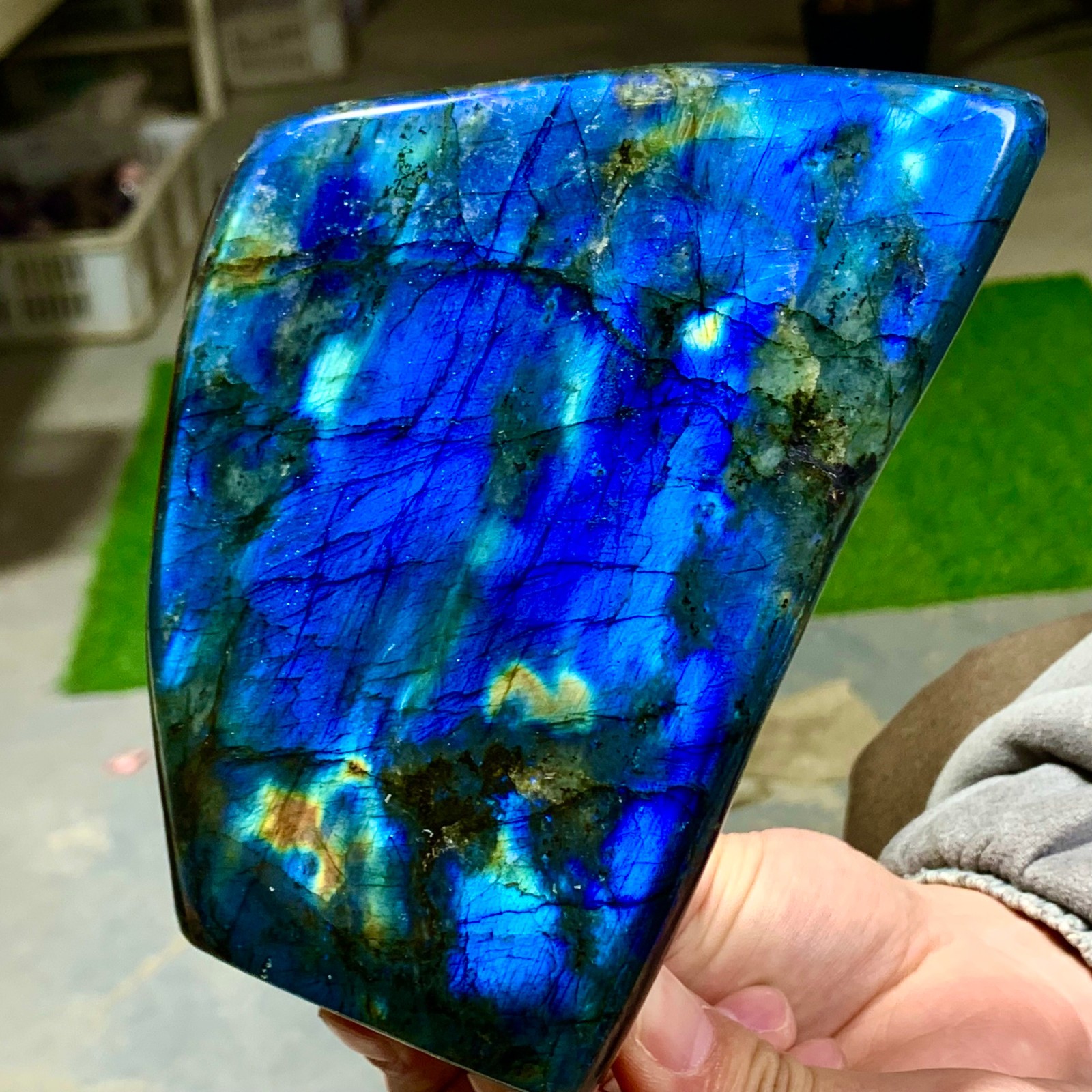 2.93LB Natural Gorgeous Labradorite QuartzCrystal Stone Specimen Healing